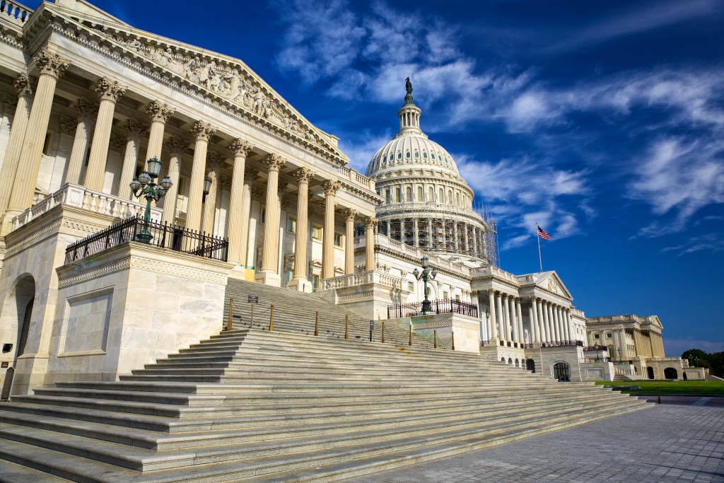United States Capitol Building east facade, Washington DC, USA